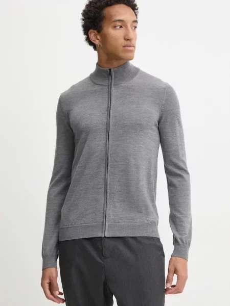 HUGO cardigan din lana negru