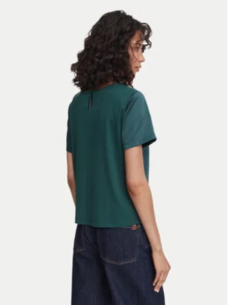 Weekend Max Mara Košilová Halenka Girlbert Z Kombinace Materiálů tmavě zelená