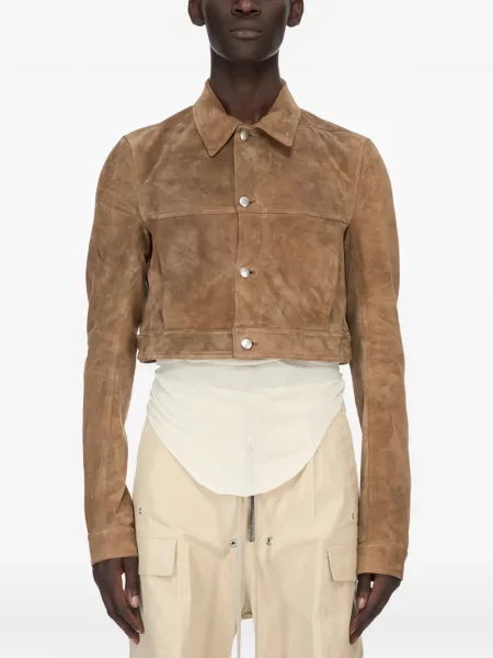 Decupat geacă Rick Owens maro