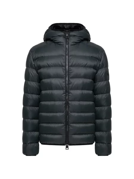 Jachetă cu glugă Moncler cu glugă gri