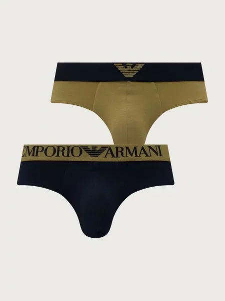 Emporio Armani Underwear slipy pánske s elastanom zelená