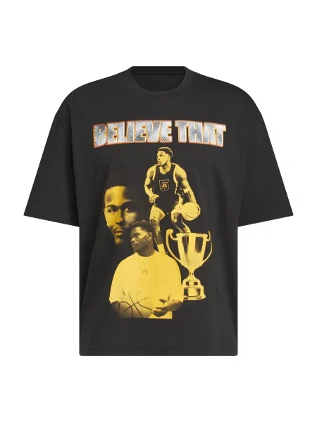 ADIDAS PERFORMANCE Tehnička sportska majica Anthony Edwards Bling med / crna / srebro bijela