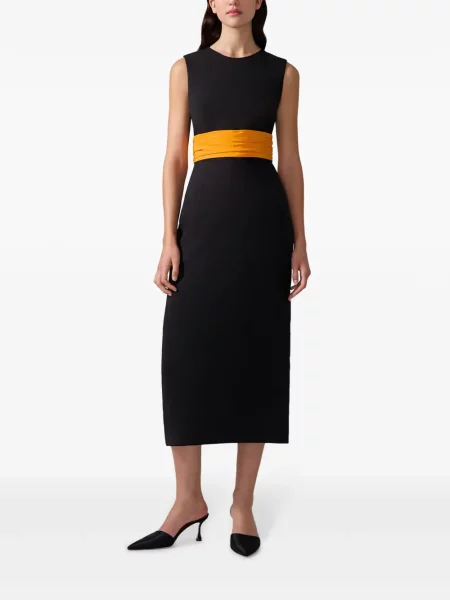 Миди рокля Carolina Herrera черно