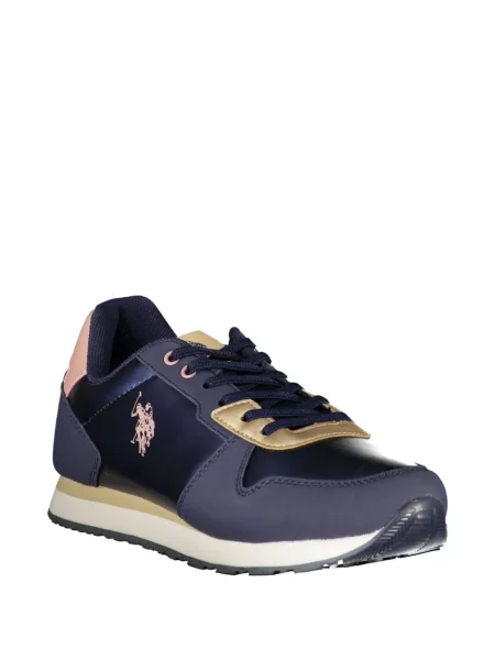Sneakerși Polo Ralph Lauren cu șireturi cu imagine din dantelă albastru
