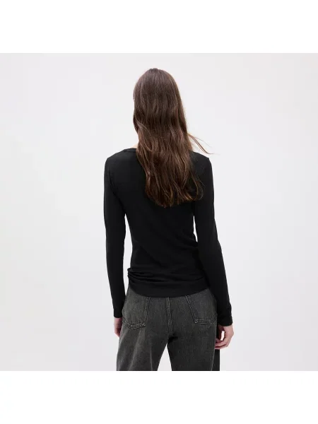 Дълго тениска Gap черно