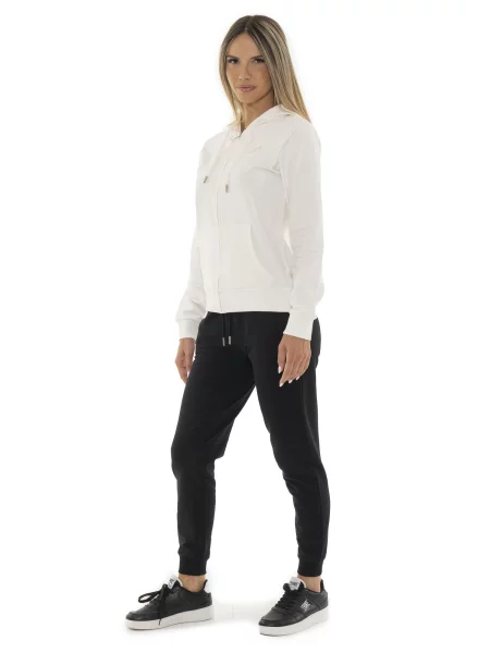 Bluza z z kaptur na co dzień na siłownię biała