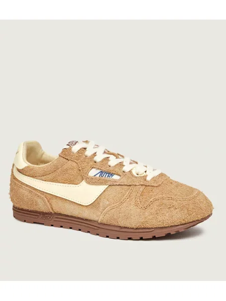 Autry Sneakers Windspin Low | piele întoarsă cu adaos de piele bej