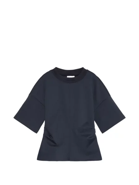 Gulerat tricou Calvin Klein cu volane albastru