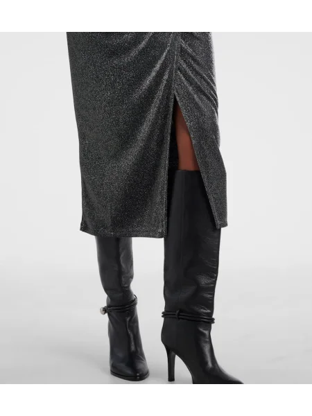 Rochie midi Marant Etoile drapată până la genunchi de costum argintiu