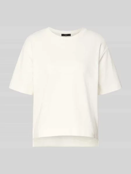 T-shirt o kroju regular fit z czystej bawełny model ‘MULTID’ Weekend Max Mara biała