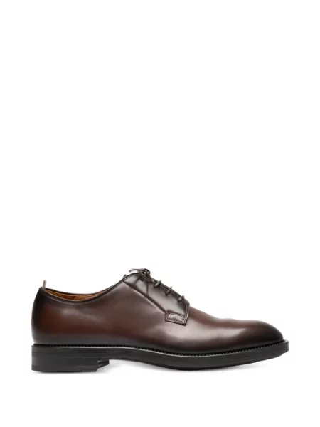 Pantofi derby Officine Creative cu șireturi din dantelă maro