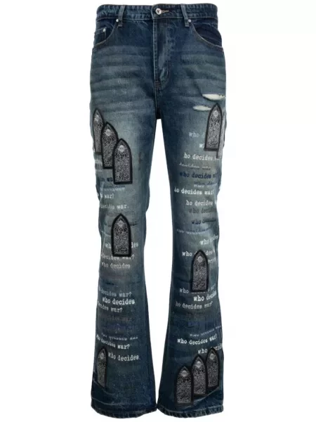 Дънки Who Decides War синьо