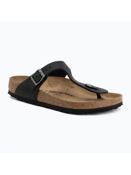 Klapki Birkenstock skórzane czarne