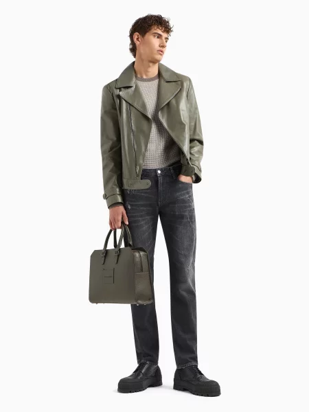 Зауженные джинсы Emporio Armani черный