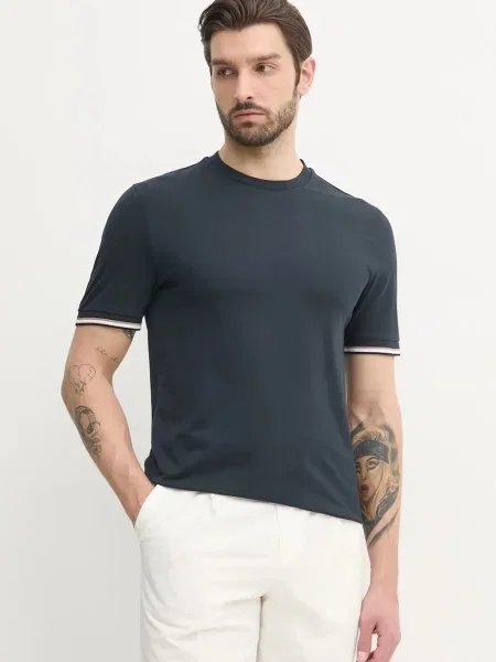 BOSS t-shirt basic ανδρικό Thompson 04 μπλε