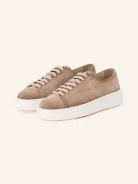 Santoni Tenisky Clean Row hnědá