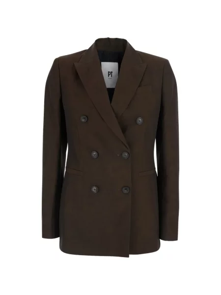 Marynarka Pt Torino dwurzędowa brązowa