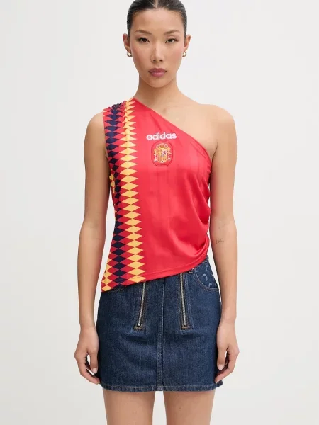 Adidas Originals crop top pentru femei alb