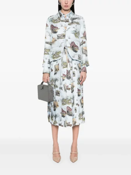 Sacou Thom Browne cu imagine albastru
