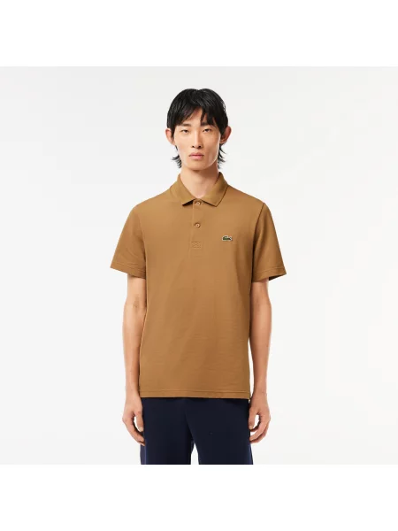 Lacoste Koszulka Polo Regular Fit Z I Bawełny beżowa