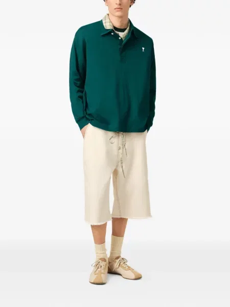 Tricou polo Ami Paris verde