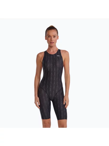 Costum de baie întreg pentru femei TYR Fusion 2 Aerofit Shortjohn black negru