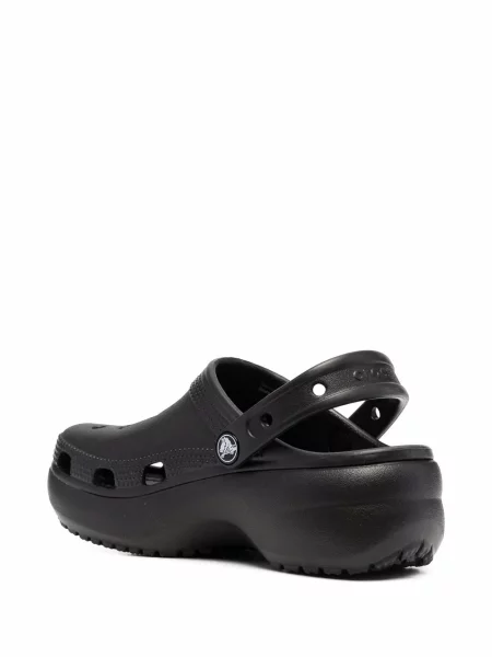 Papuci Crocs cu platformă negru