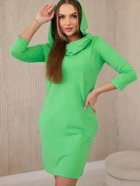 Rochie Kesi cu glugă de costum verde