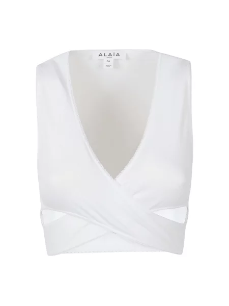 Dzianinowy top Alaïa biały