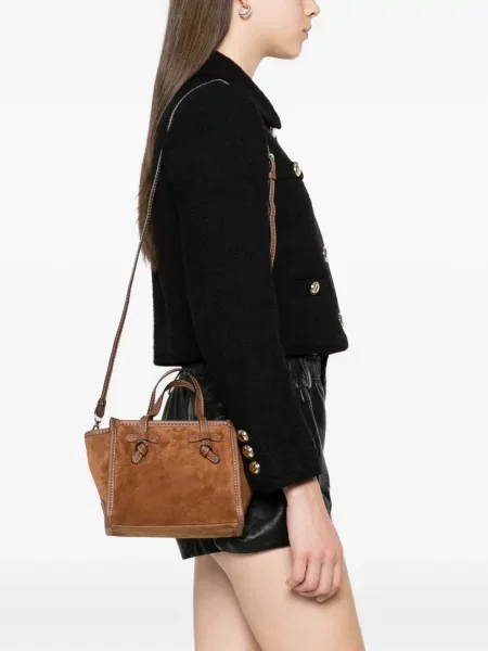 Τσάντα shopper Gianni Chiarini σουέτ καφέ