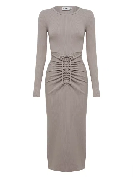 Calli Rochie DIONA taupe gri