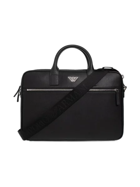 Torba Emporio Armani skórzana czarna