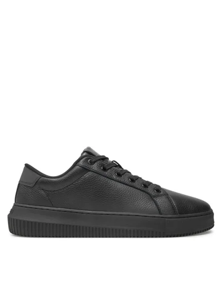 Кожени маратонки Calvin Klein Jeans CHUNKY CUPSOLE LOW OHB черно