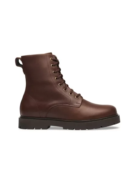 Lniane botki Birkenstock brązowe