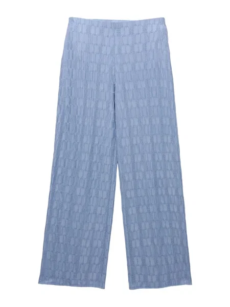 Pull&Bear Pantaloni porumbel albastru