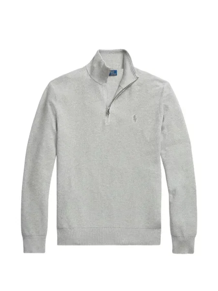 Lniana czapka z daszkiem Polo Ralph Lauren z okrągłym dekoltem niebieska