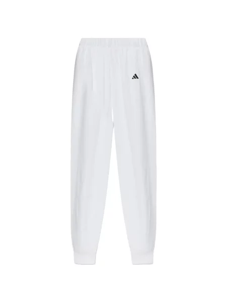 Pălărie Adidas cu dungi cu platformă din jerseu alb