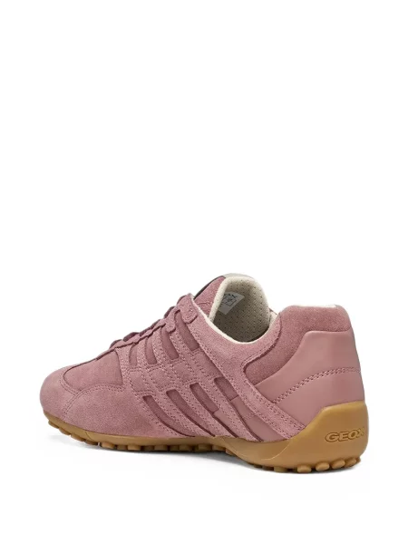 Sneakerși Geox cu model piele de șarpe roz