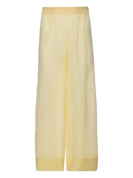 Pantaloni Il Volo plisate galben