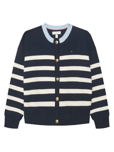 Tommy Hilfiger Svetr tmavě modrá bílá