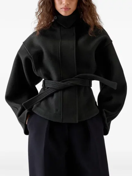 Palton Jacquemus de lână negru