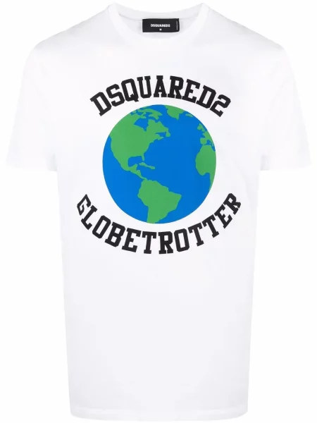 Tricou Dsquared2 cu imagine alb