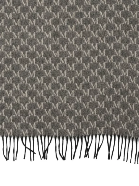 Fular Max Mara cu franjuri negru