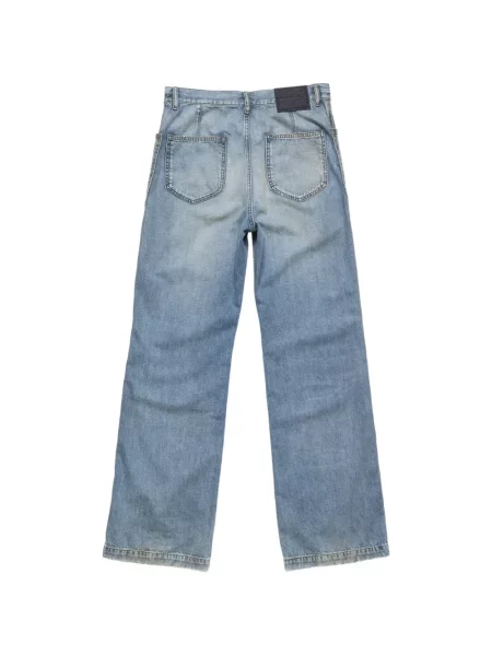 Τζιν με φαρδύ μπατζάκι Acne Studios με αυτόγραφο μπλε