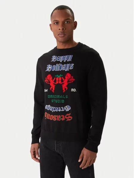 Jack & Jones Megztinis Holiday juoda