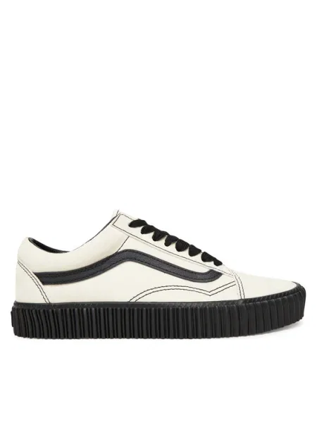Sneakerși Vans Old Skool de lână alb