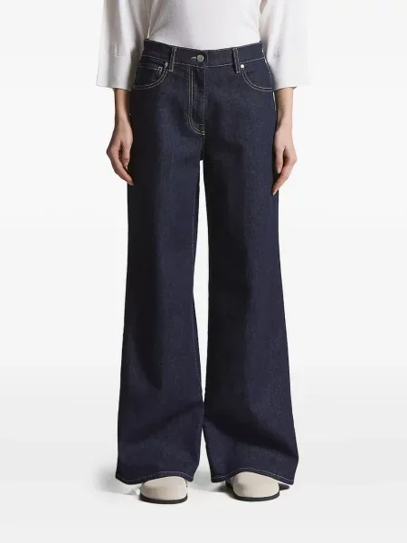 Blugi Peserico cu 5 buzunare cu autograf albastru