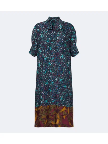 Rochie midi Dries Van Noten cu imagine cu legături