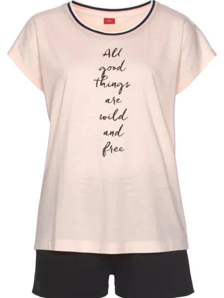 S.Oliver Pantaloni scurți / rosé negru