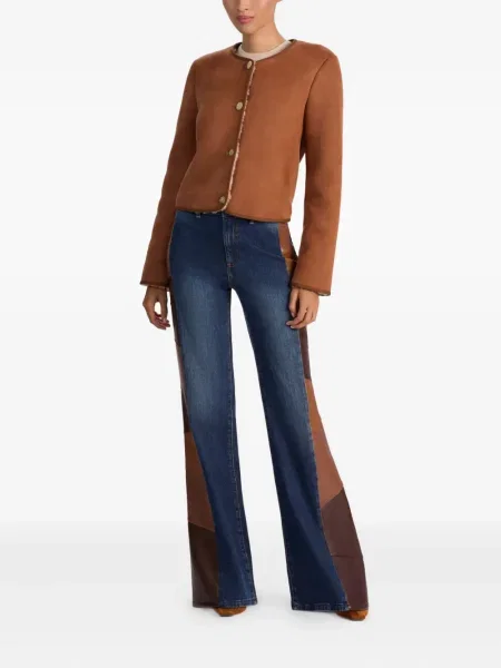 Geacă Alice + Olivia din piele de căprioară maro